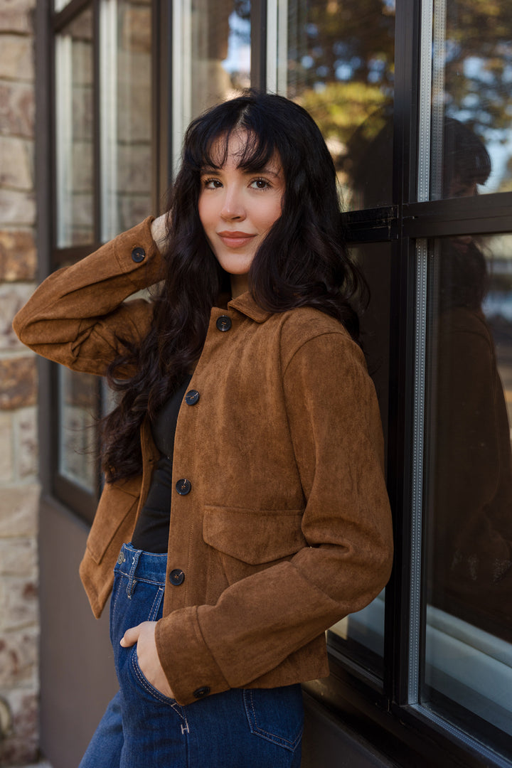 The Salma Faux Suede Jacket