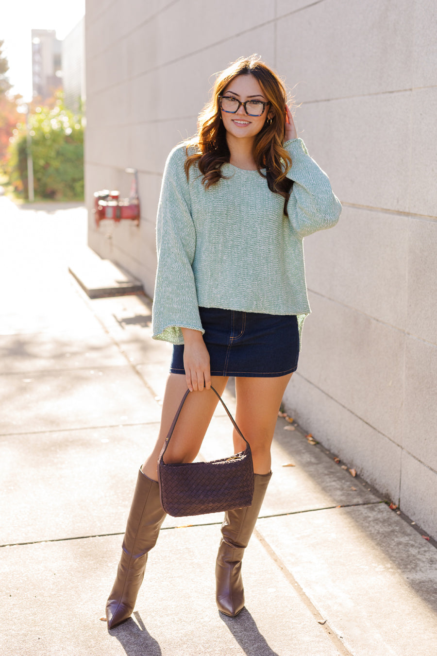 The Sweet Mint Green Soft Knit Sweater