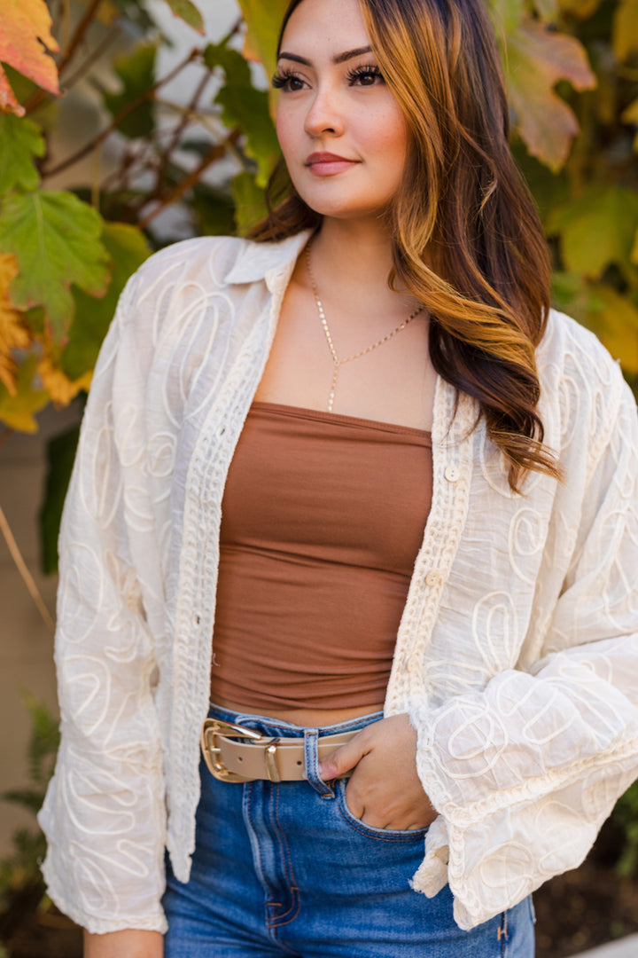 The Bohemian Days Crochet Long Sleeve Top