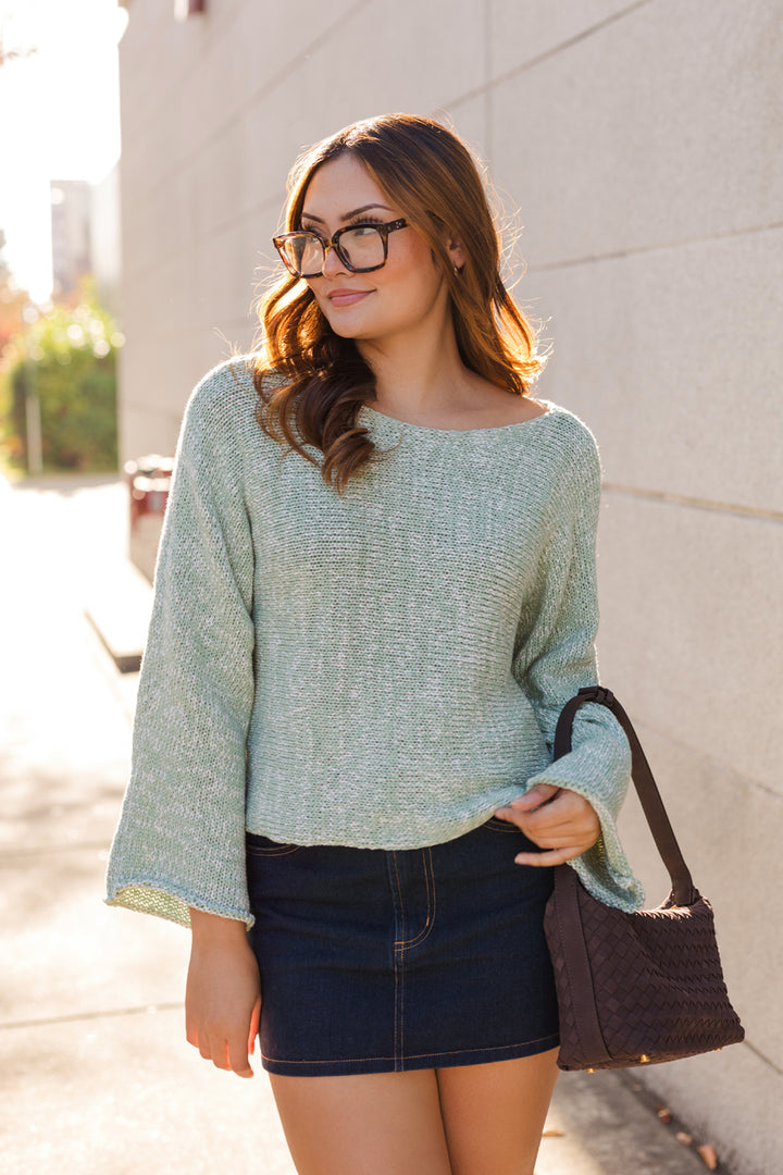 The Sweet Mint Green Soft Knit Sweater