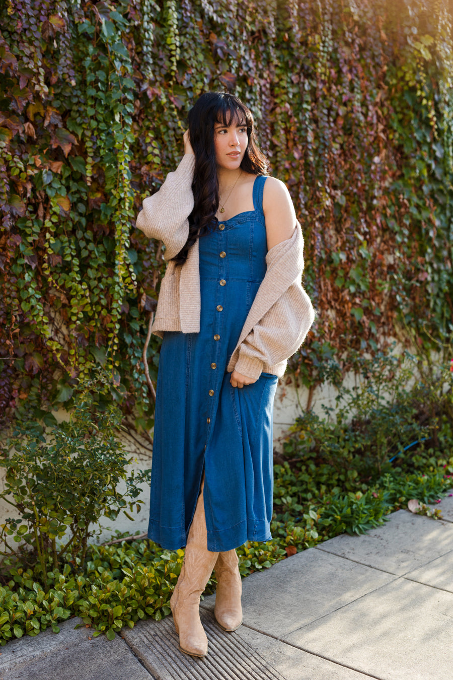 The Darling In Denim Maxi Dress