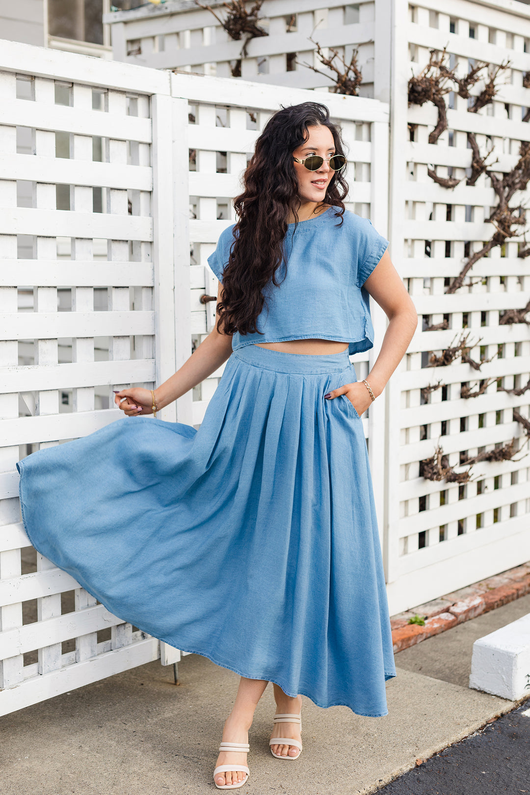 The Summer Skies Denim Top