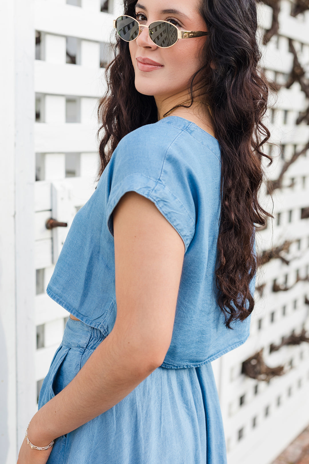 The Summer Skies Denim Top