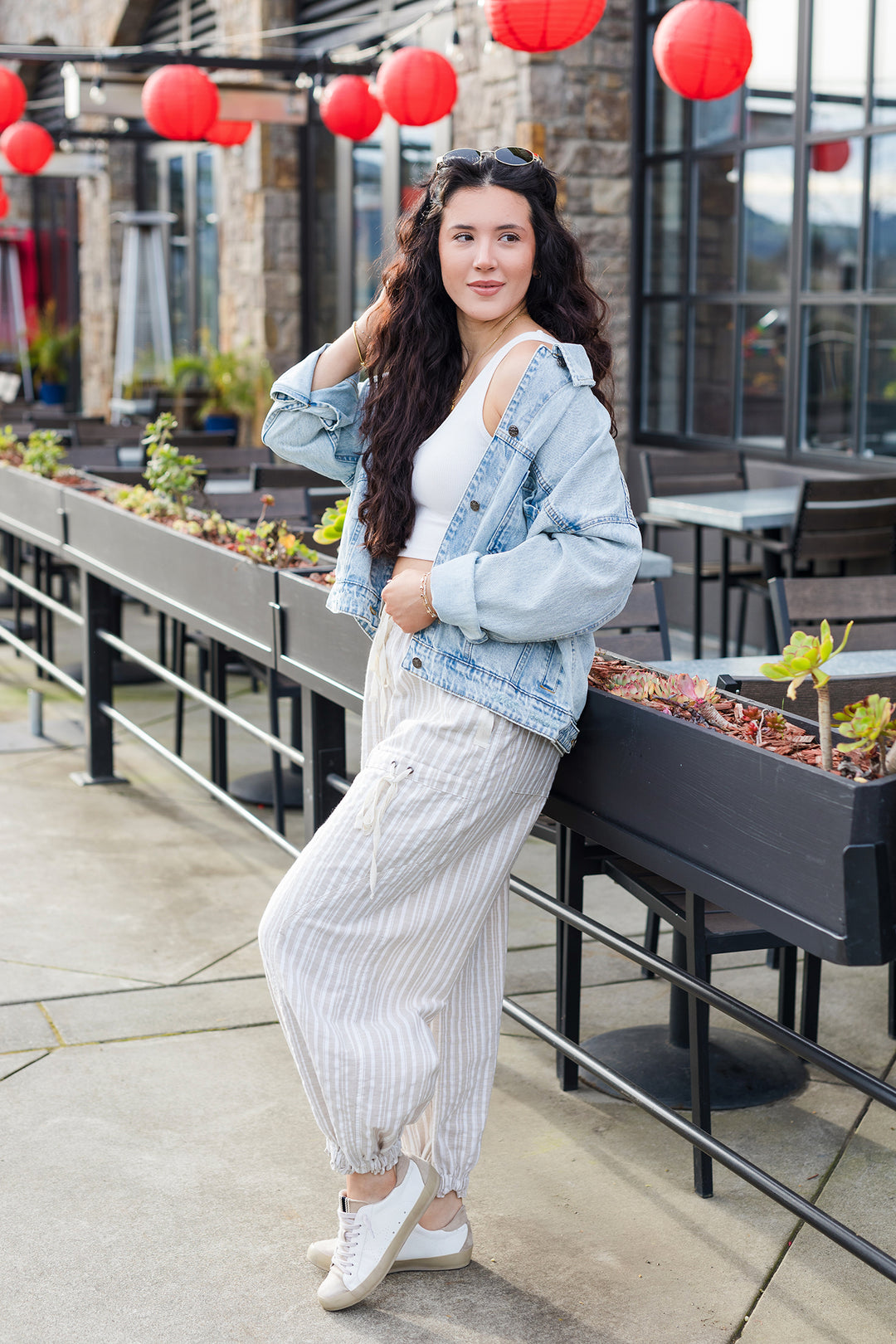 The Coast Is Calling Striped Drawstring Pants