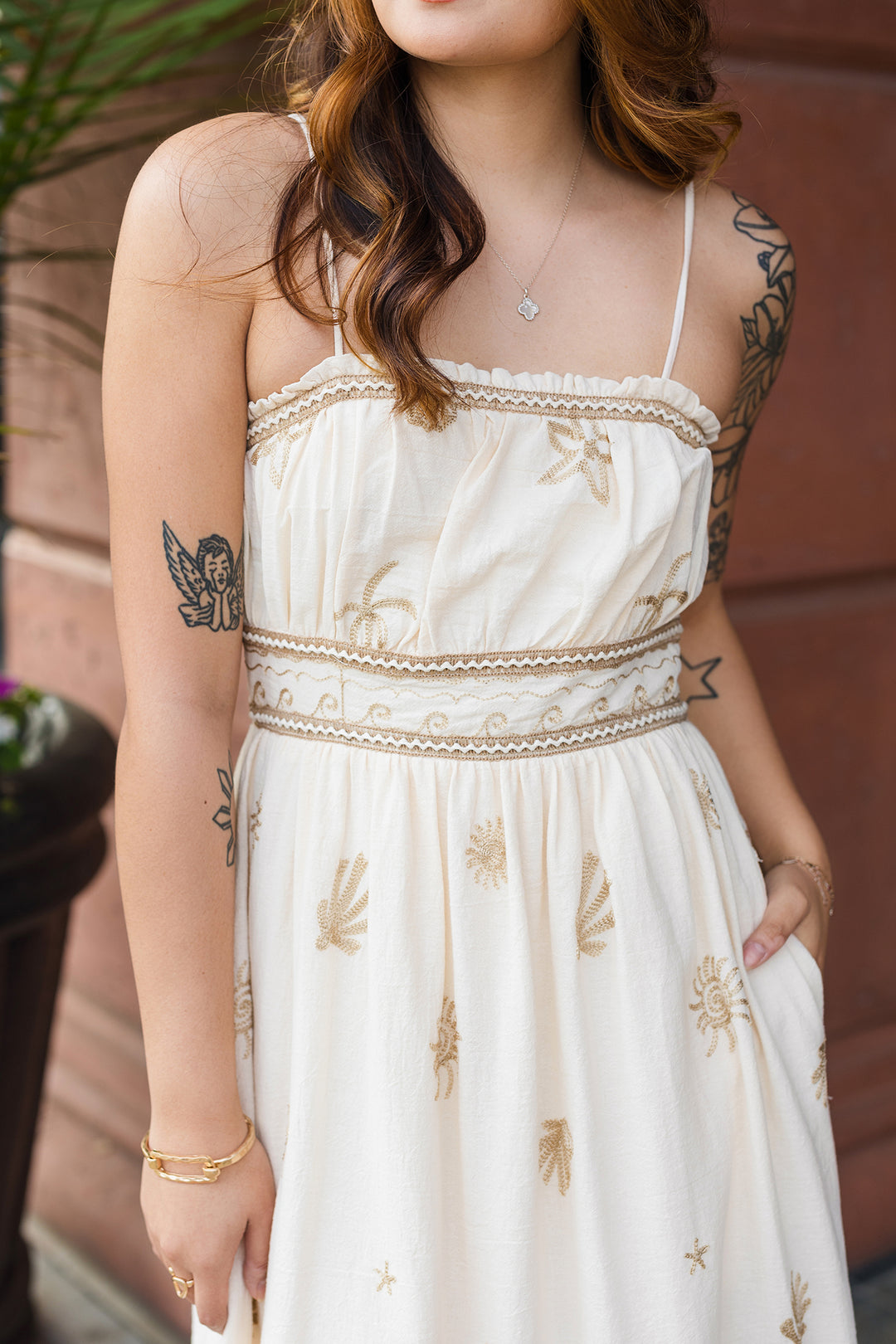 The Isla Del Sol Embroidered Maxi Dress