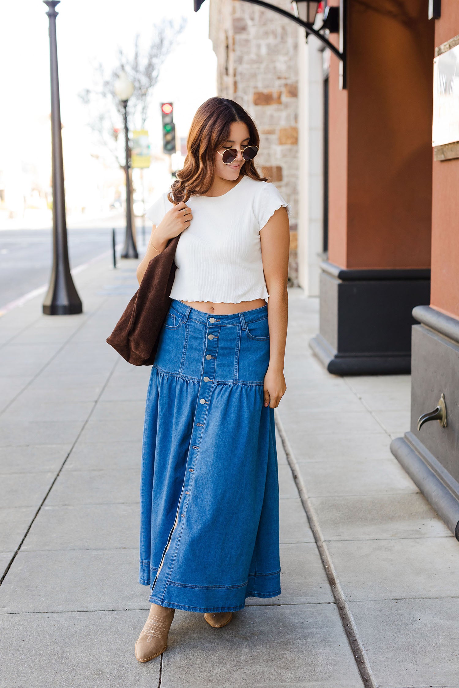 TODAYFUL Chambray Gather Skirt ブラック 36 TODAYFUL(トゥデイフル) / Life's online store（ライフズ