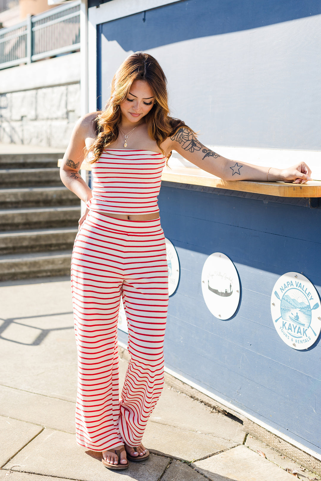 The Off Duty Strapless Crop Top