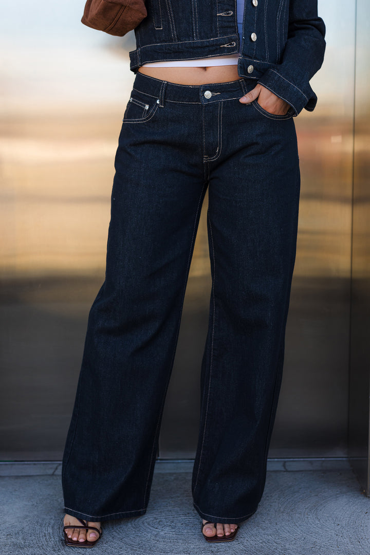 The Charlie Dark Denim Straight Leg Jeans