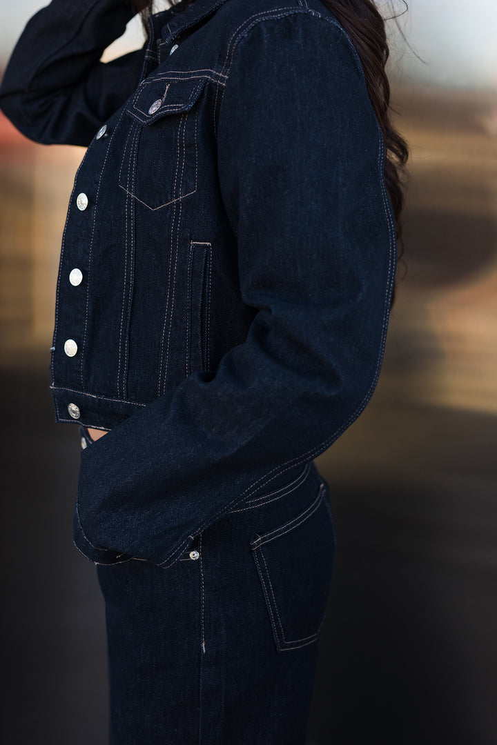 The Charlie Dark Wash Denim Jacket