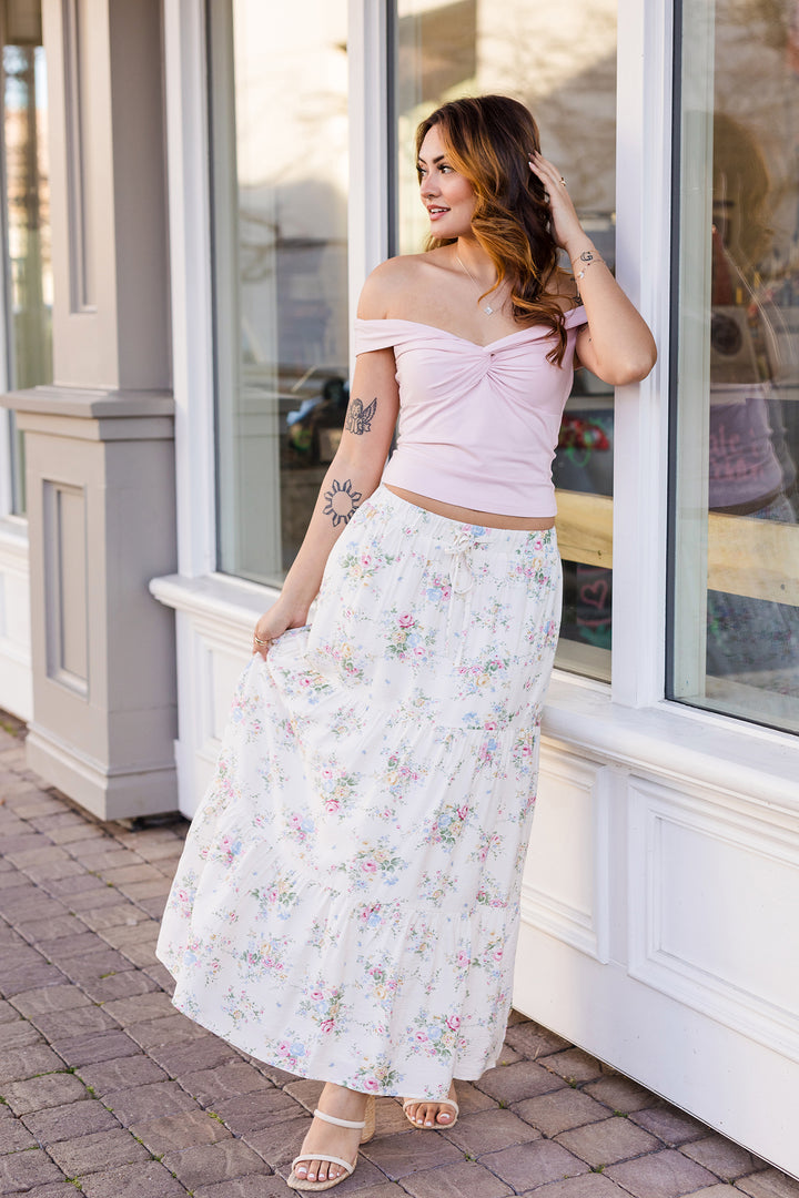 The Sweetheart Blush Twist-Front Top