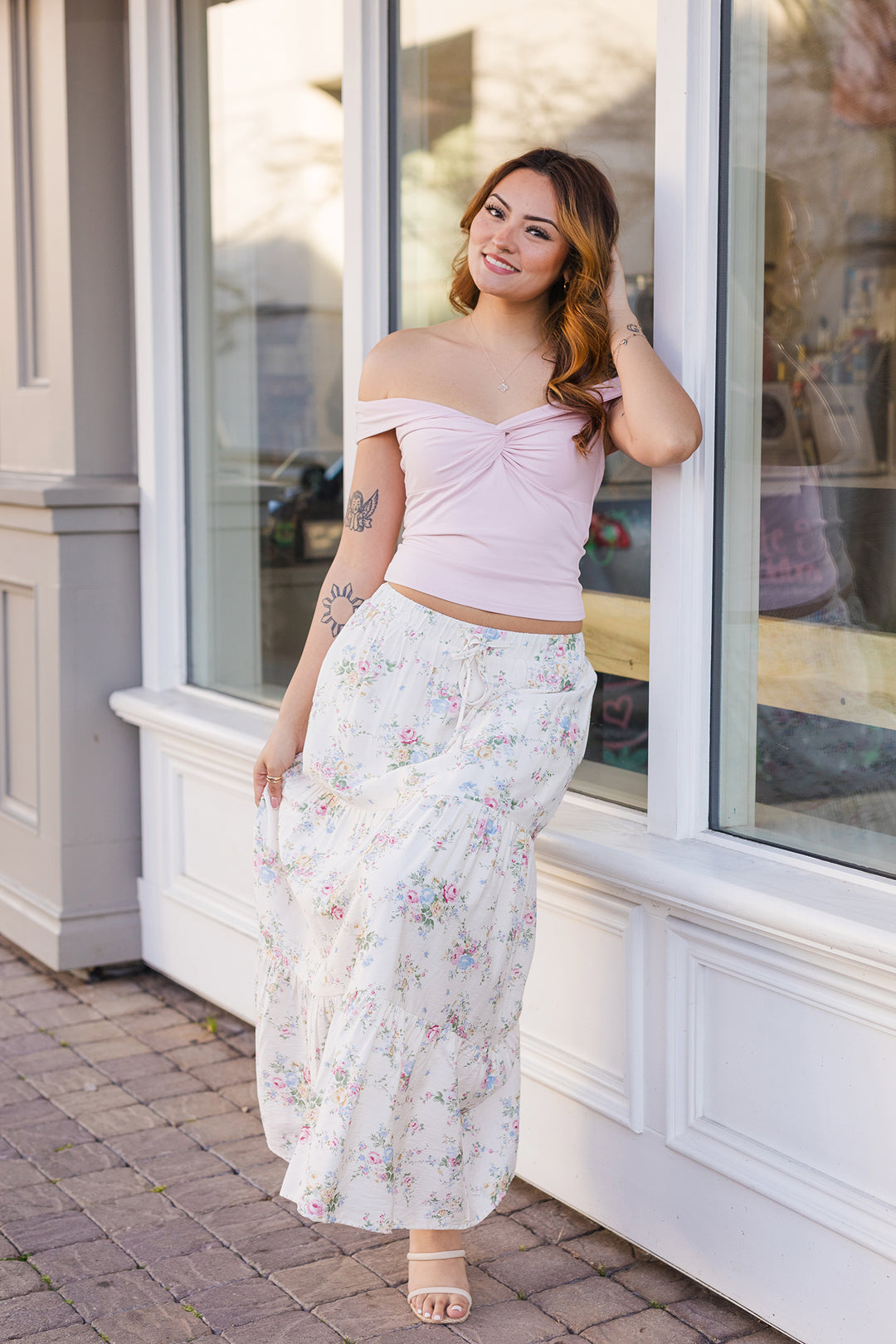 The Sweetheart Blush Twist-Front Top