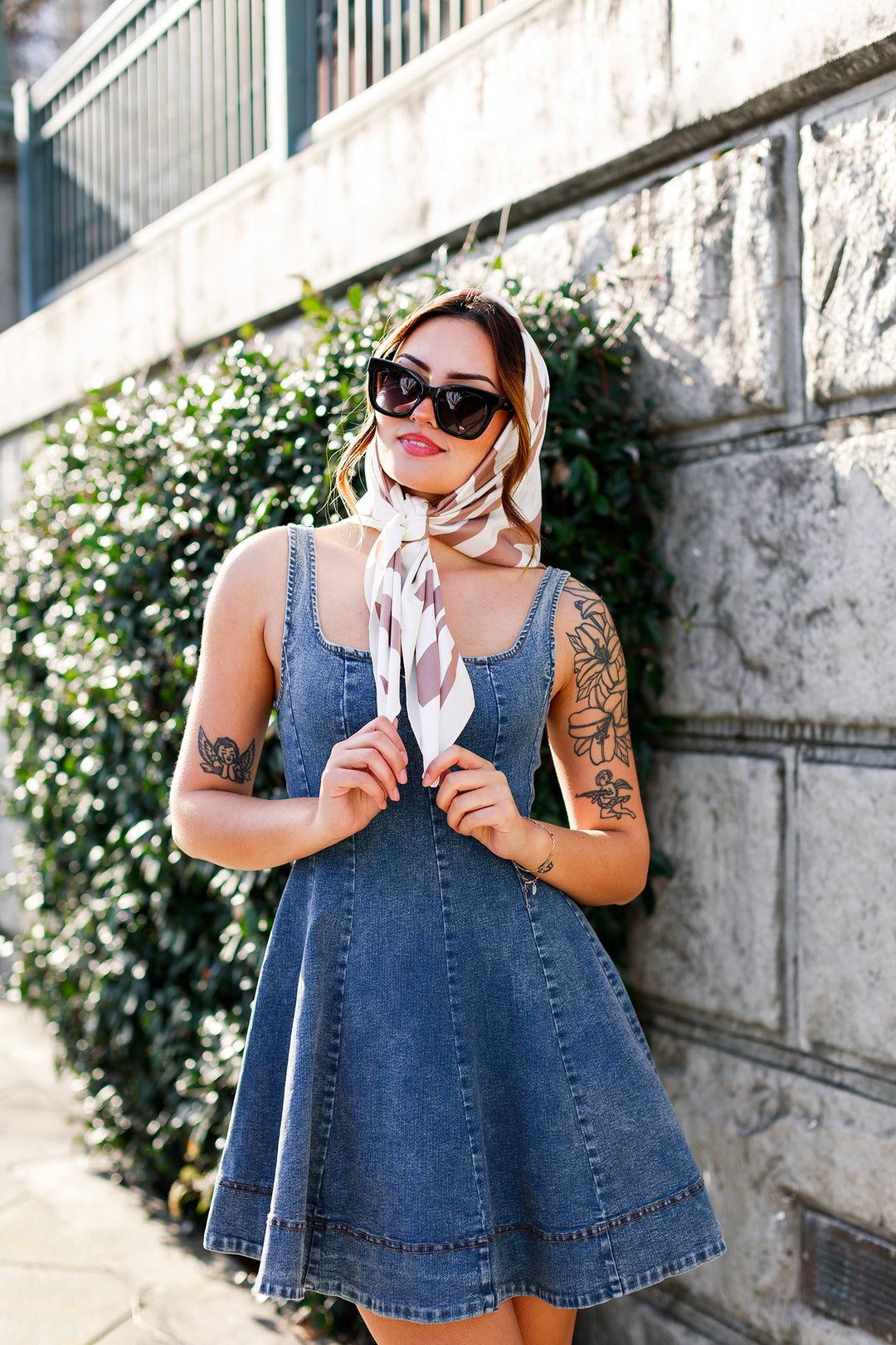 denim sweetheart dress The Sweetheart Swing Denim Mini Dress