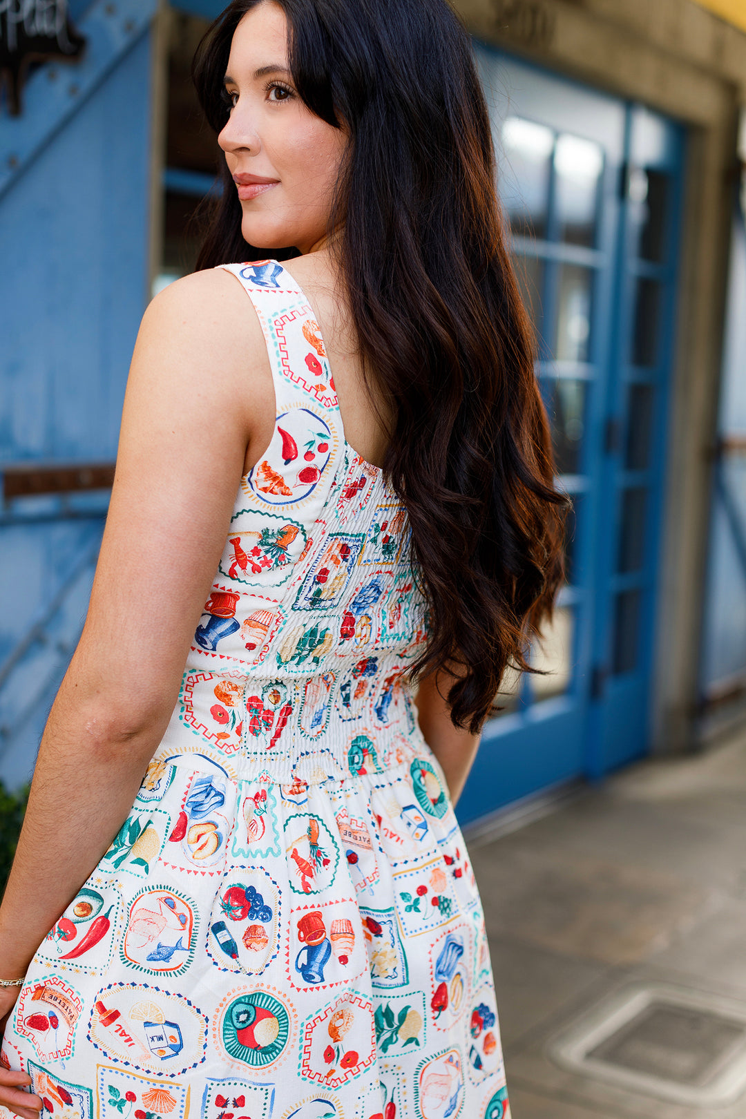 The Mediterranean Sky Sleeveless Mini Dress