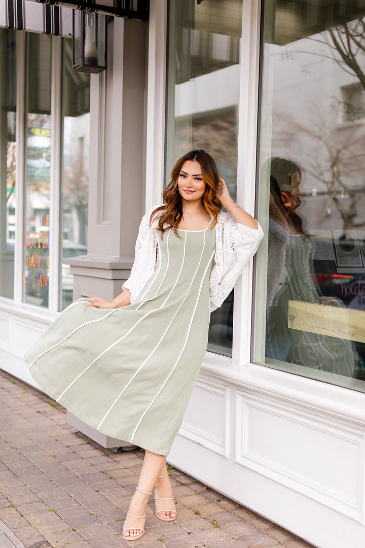 The Savannah Linen Midi Dress