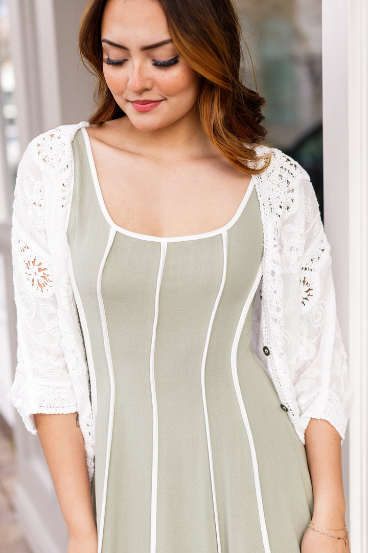 The Savannah Linen Midi Dress