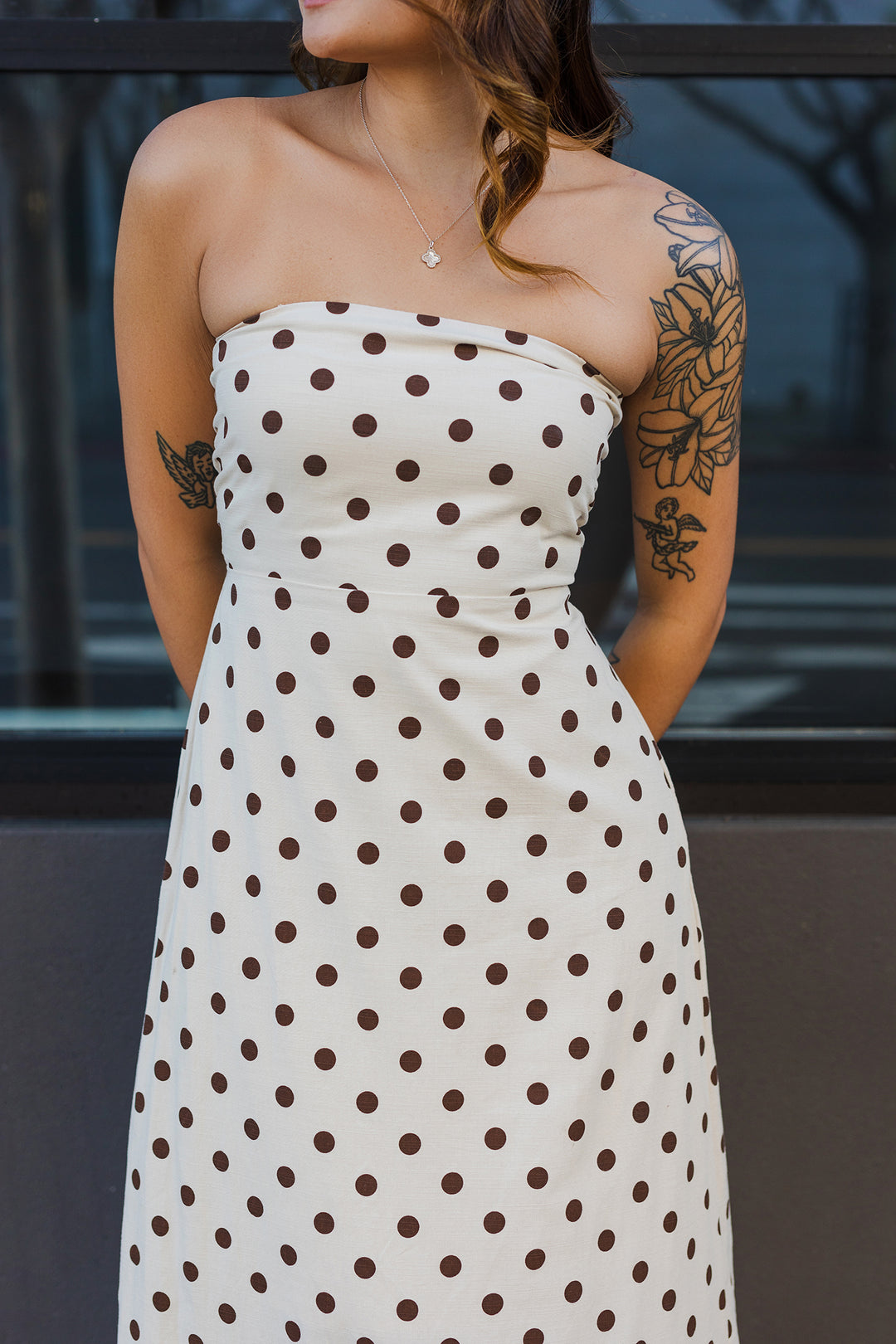 The Vintage Romance Polka Dot Maxi Dress