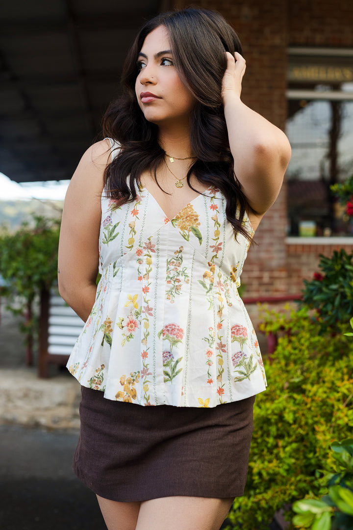 The Field of Wildflowers Peplum Top