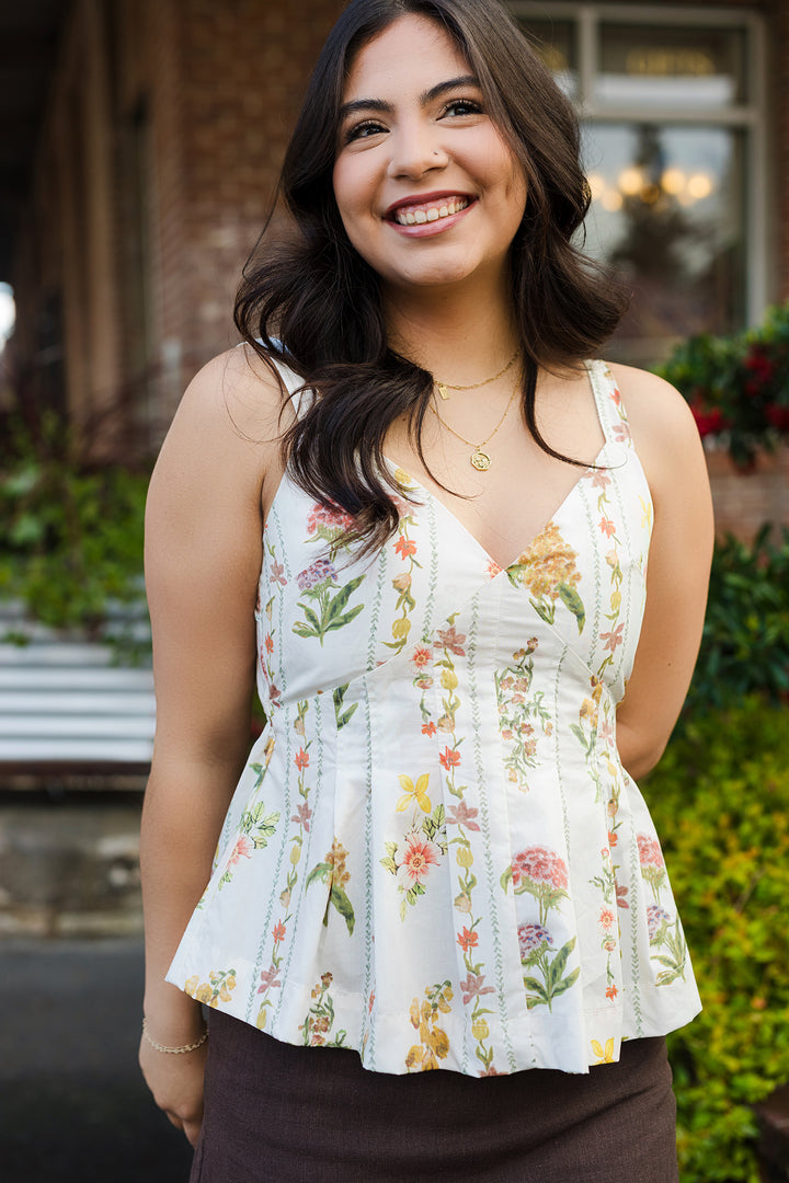 The Field of Wildflowers Peplum Top