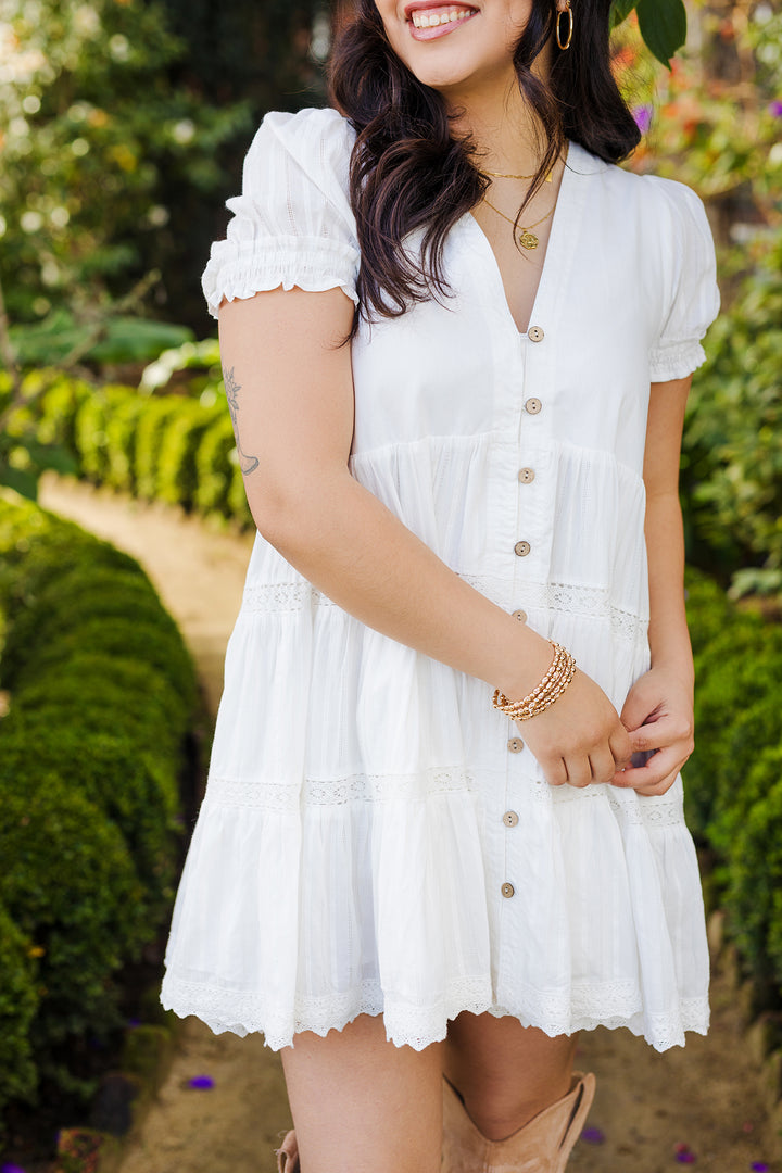 The Daisy Darling Button Front Mini Dress