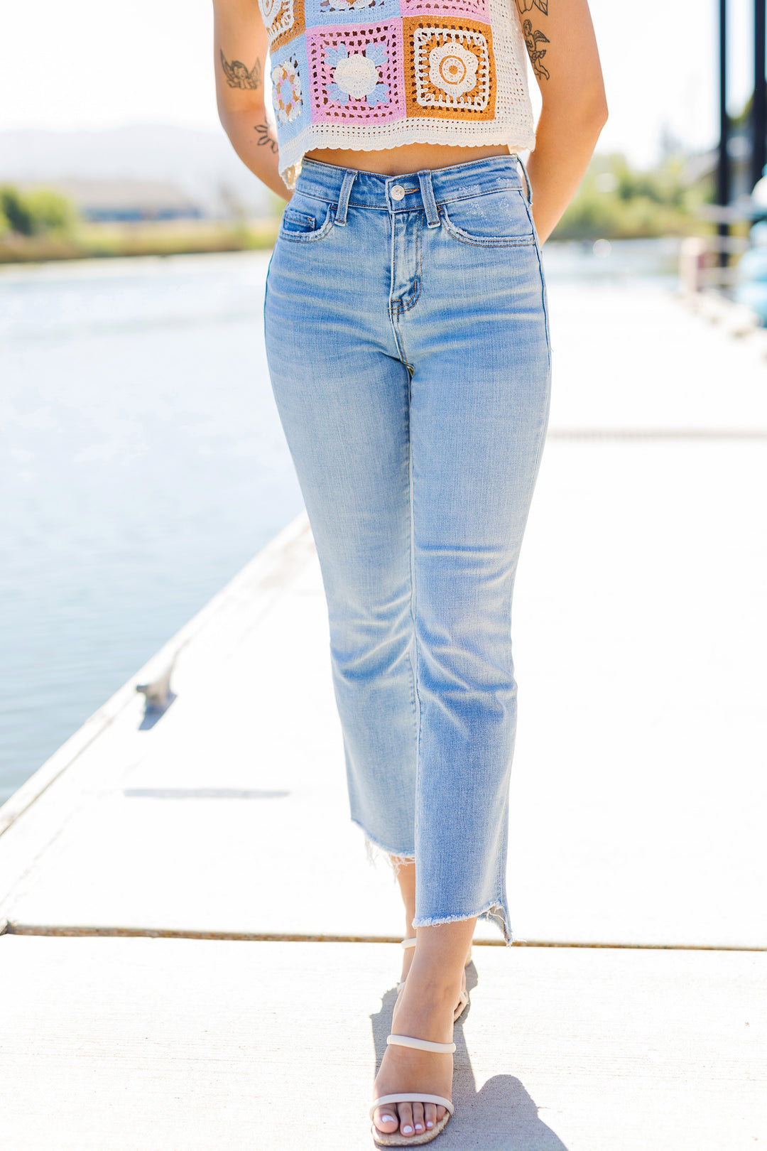 The Aim Higher High Rise Cropped Jeans