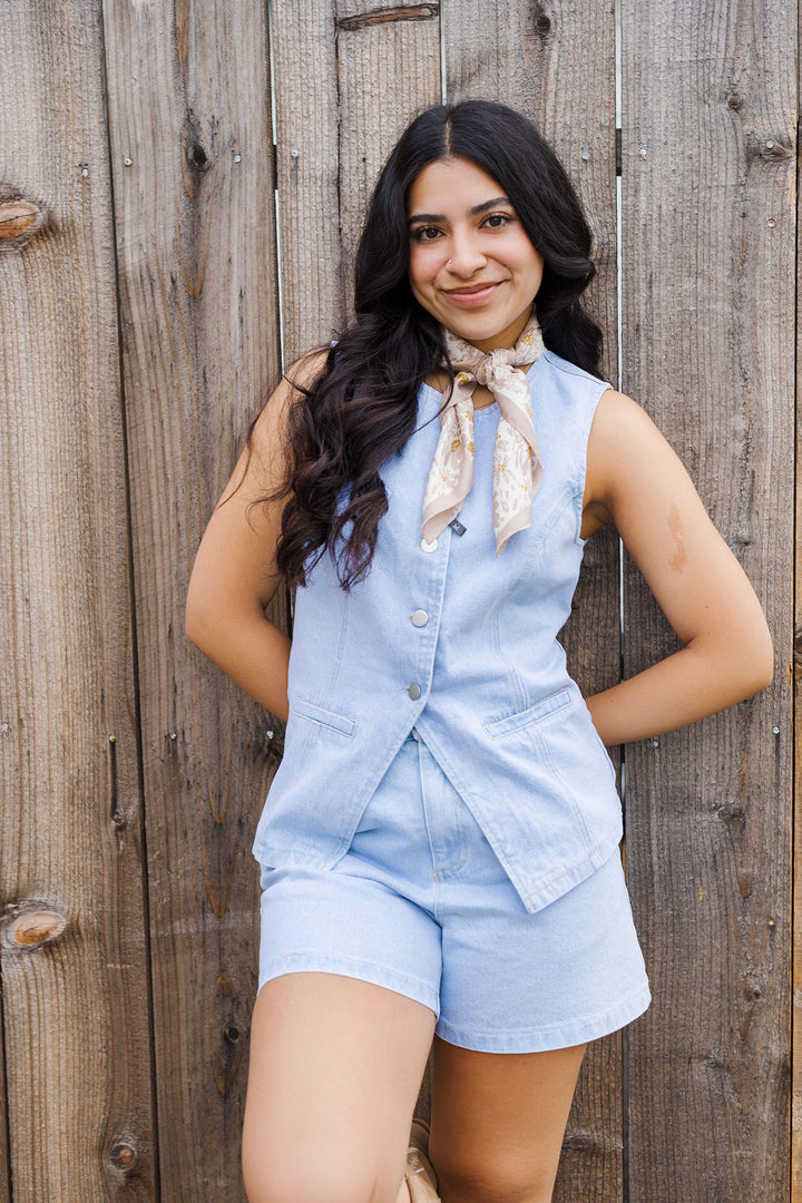 The High Noon in Malibu Denim Top