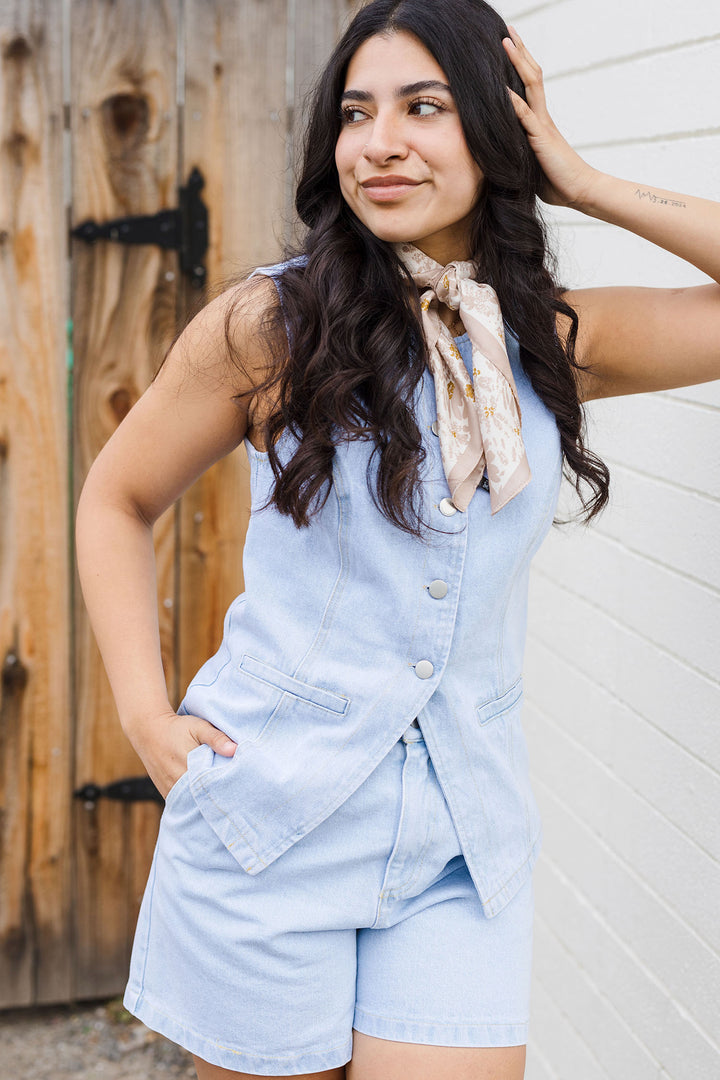 The High Noon in Malibu Denim Top