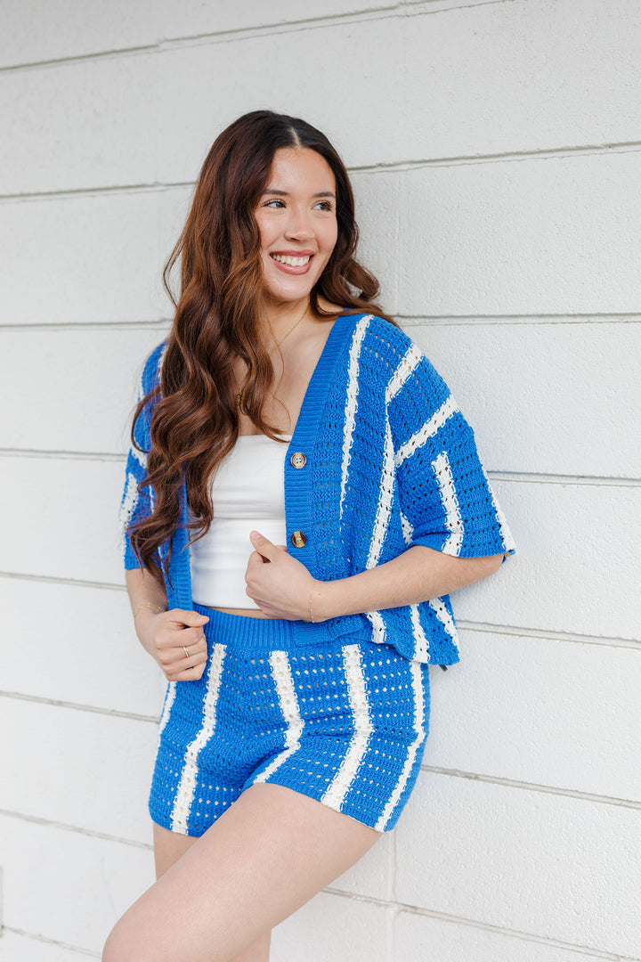 The Buoy Oh Buoy Striped Crochet Top