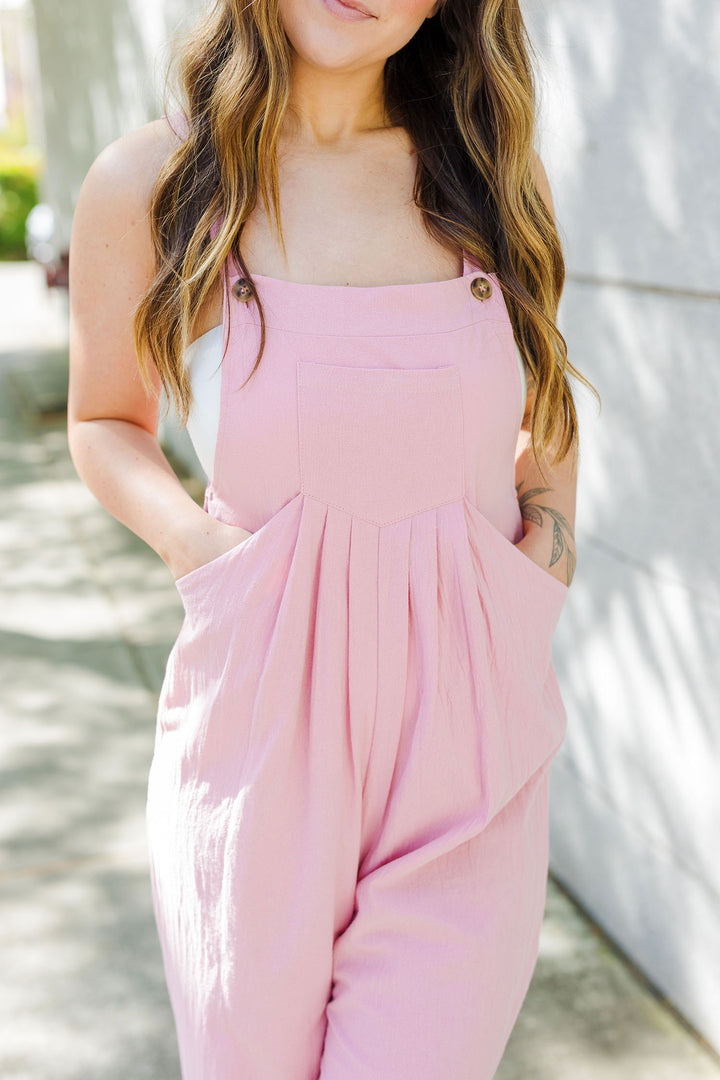 The Saturday Market Pink Cotton Overalls