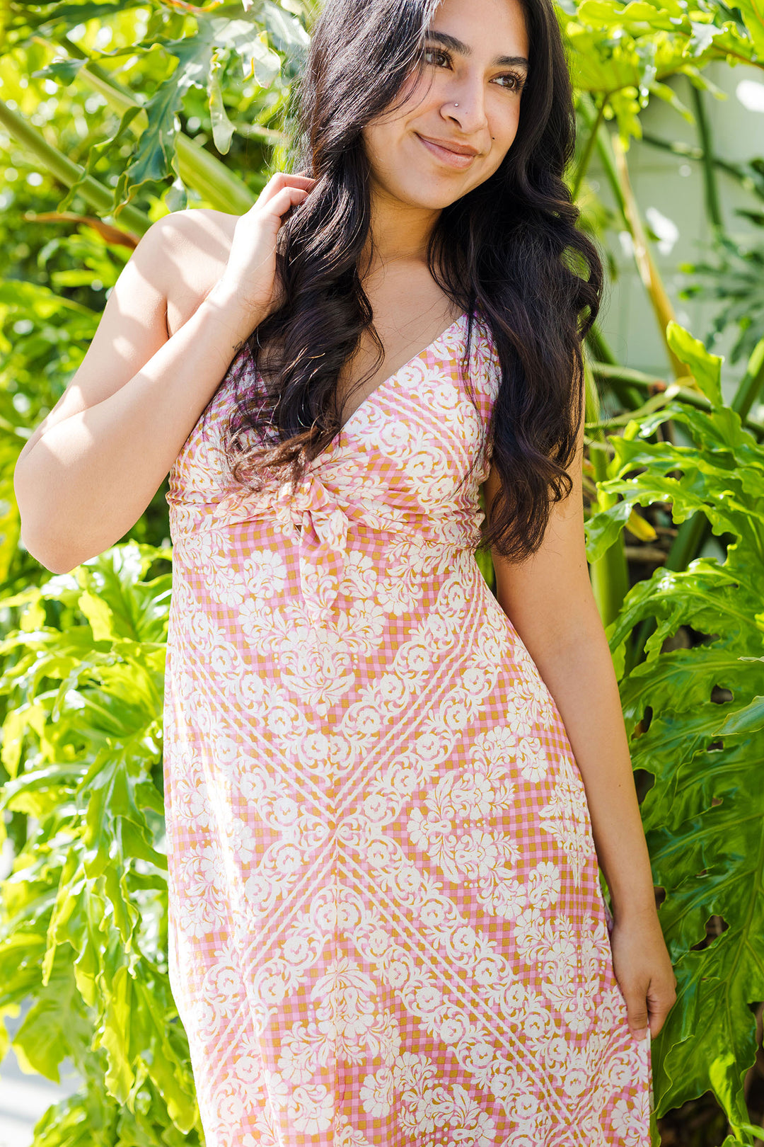 The Stay Cute Knot Front Maxi Dress