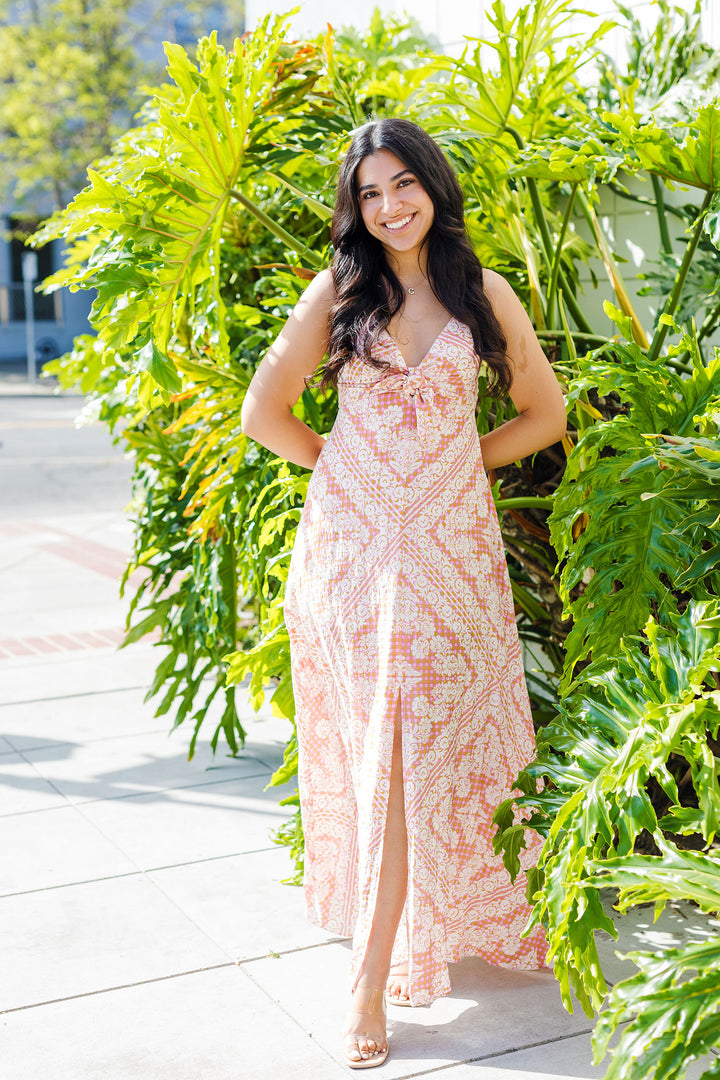 The Stay Cute Knot Front Maxi Dress