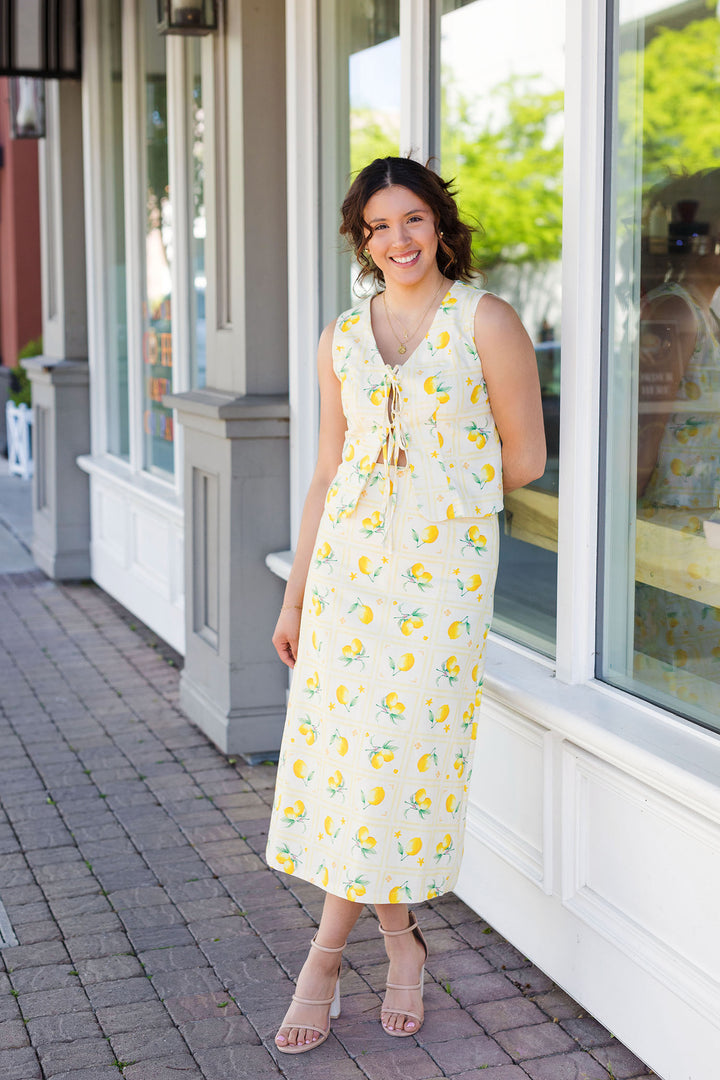 The Lemonade Out Of Lemons Linen A Line Maxi Skirt