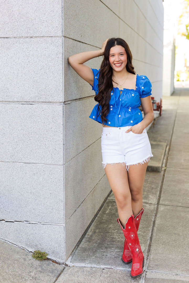 The Firecracker Babydoll Crop Top