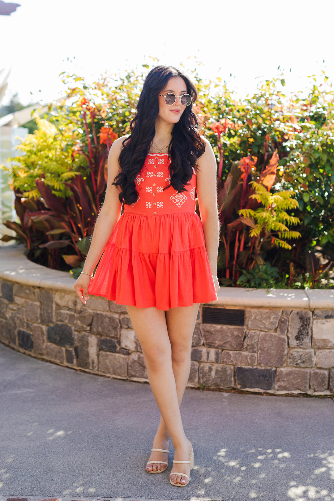 The Wannsee Lake Floral Embroidered Romper