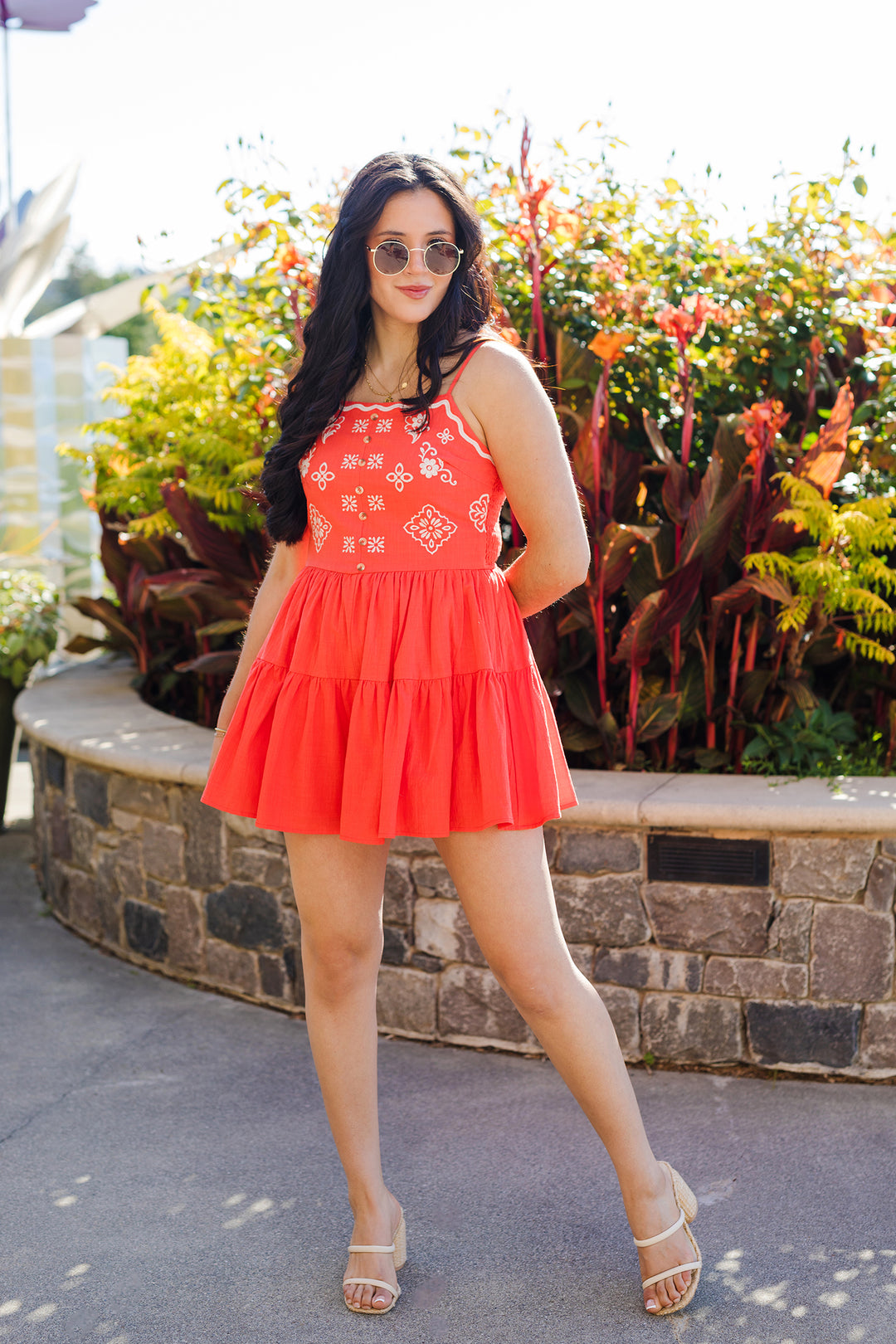 The Wannsee Lake Floral Embroidered Romper