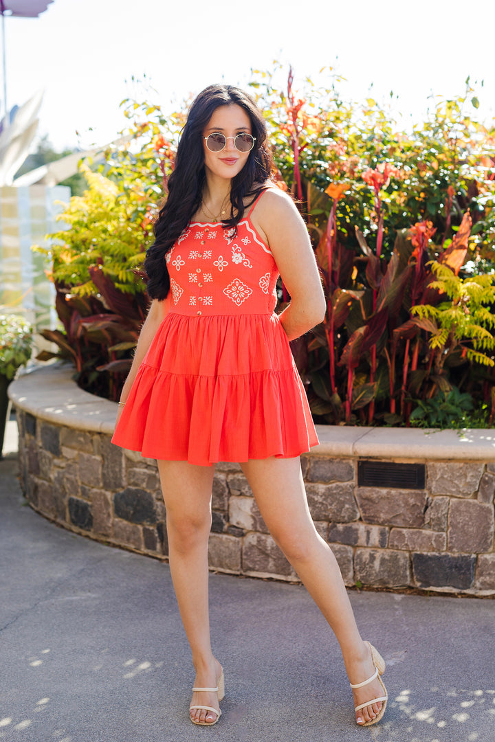 The Wannsee Lake Floral Embroidered Romper