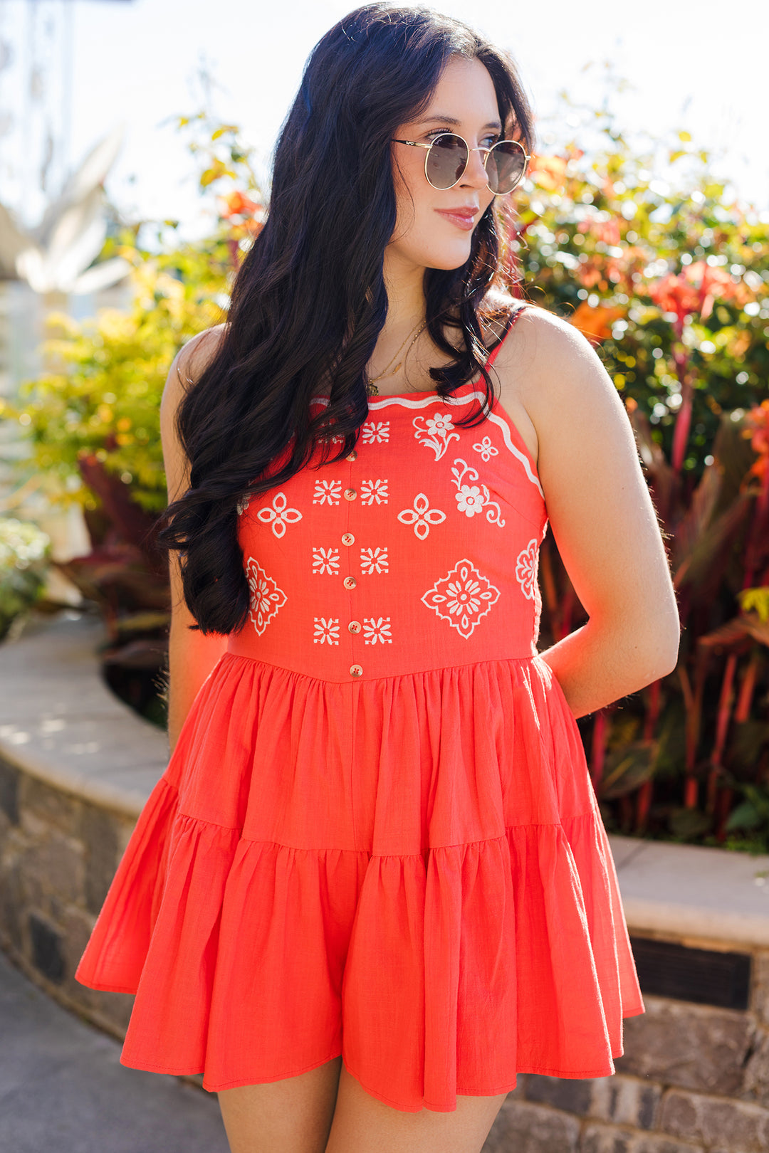 The Wannsee Lake Floral Embroidered Romper