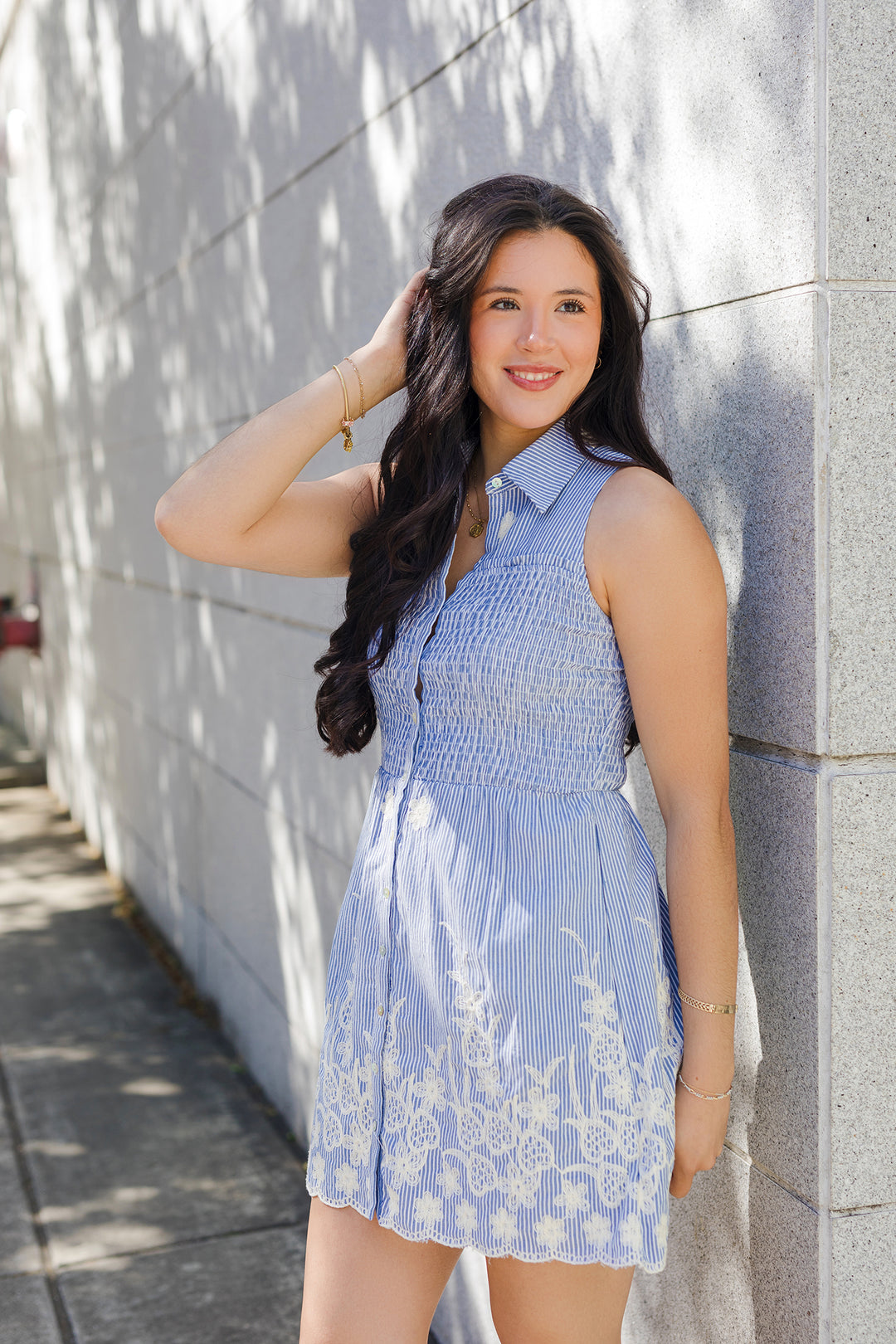 carolina blue mini dress Visualize Long Sleeve Mini Dress | Light Blue | Womens