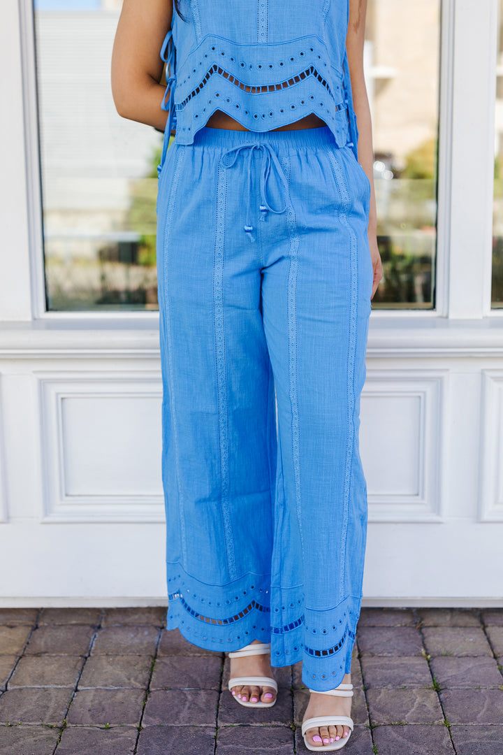 The Cabana Club Embroidered Tank Top and Pants Set