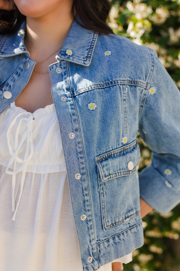 The Daisy Chain Embroidered Denim Jacket