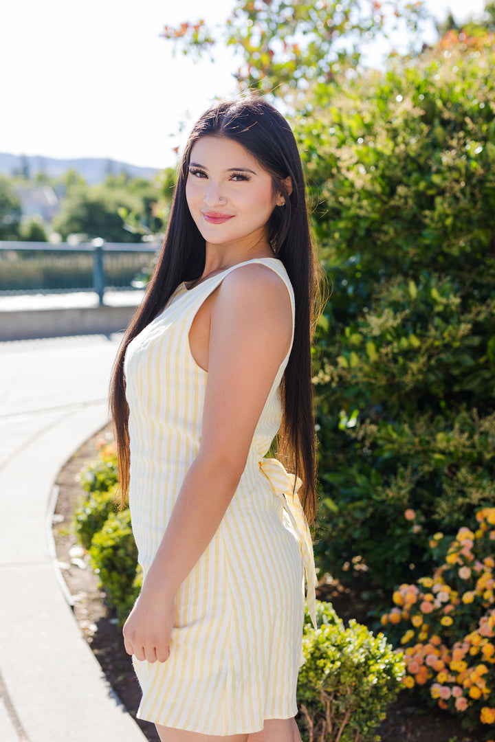 The Sunshine Days Striped Mini Dress