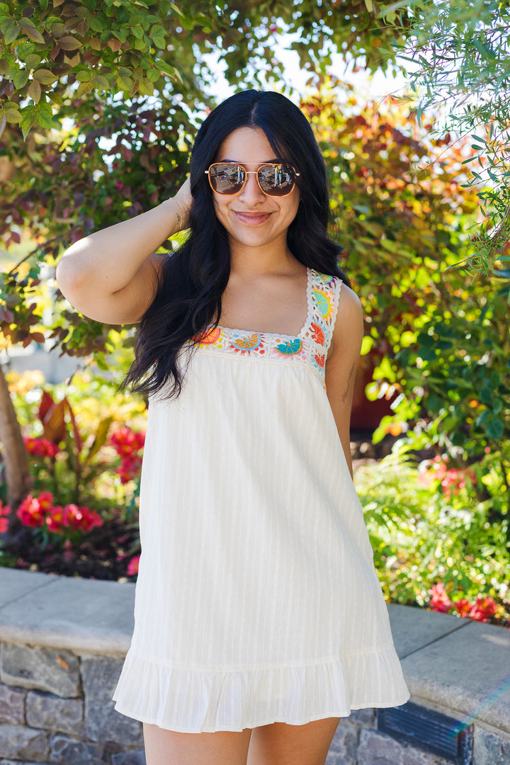 The Tutti Fruity Crochet Mini Dress
