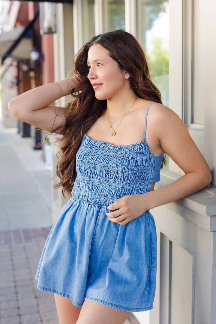 The Pocket Change Denim Romper