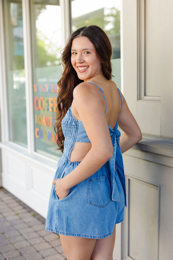 The Pocket Change Denim Romper