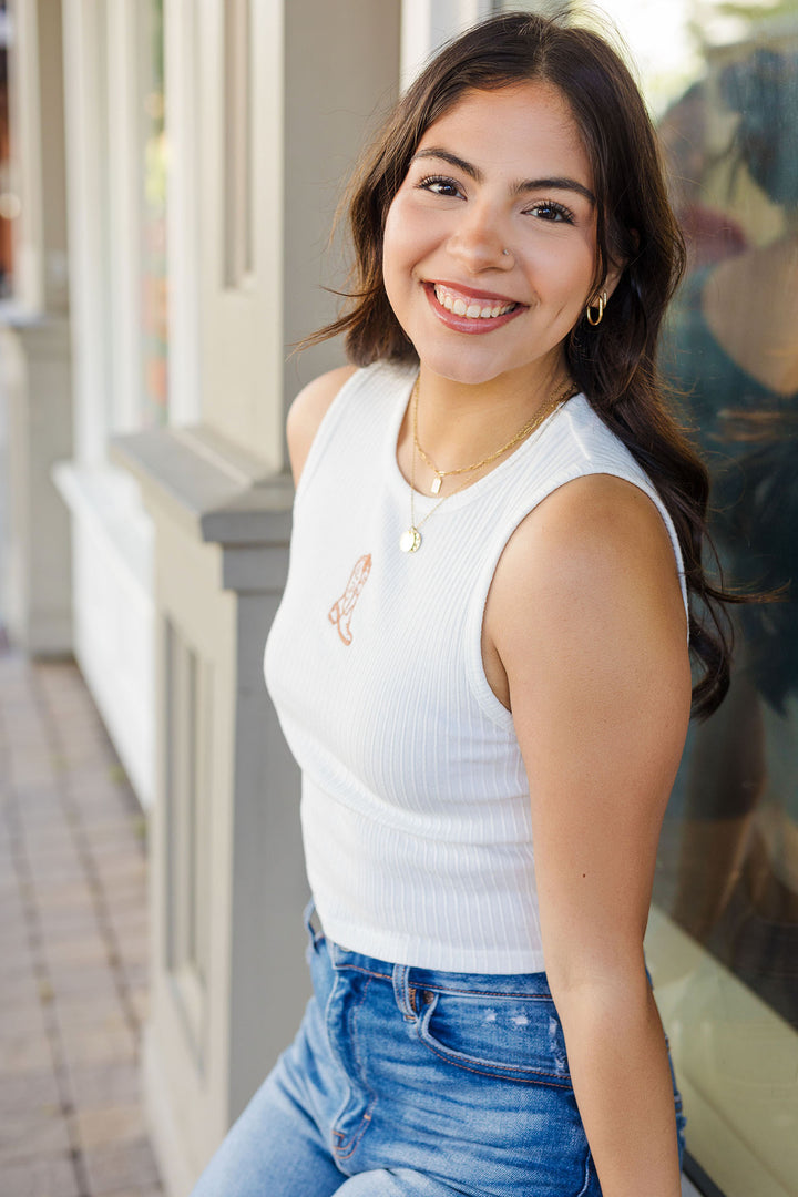 The Rodeo Embroidered Boot Tank