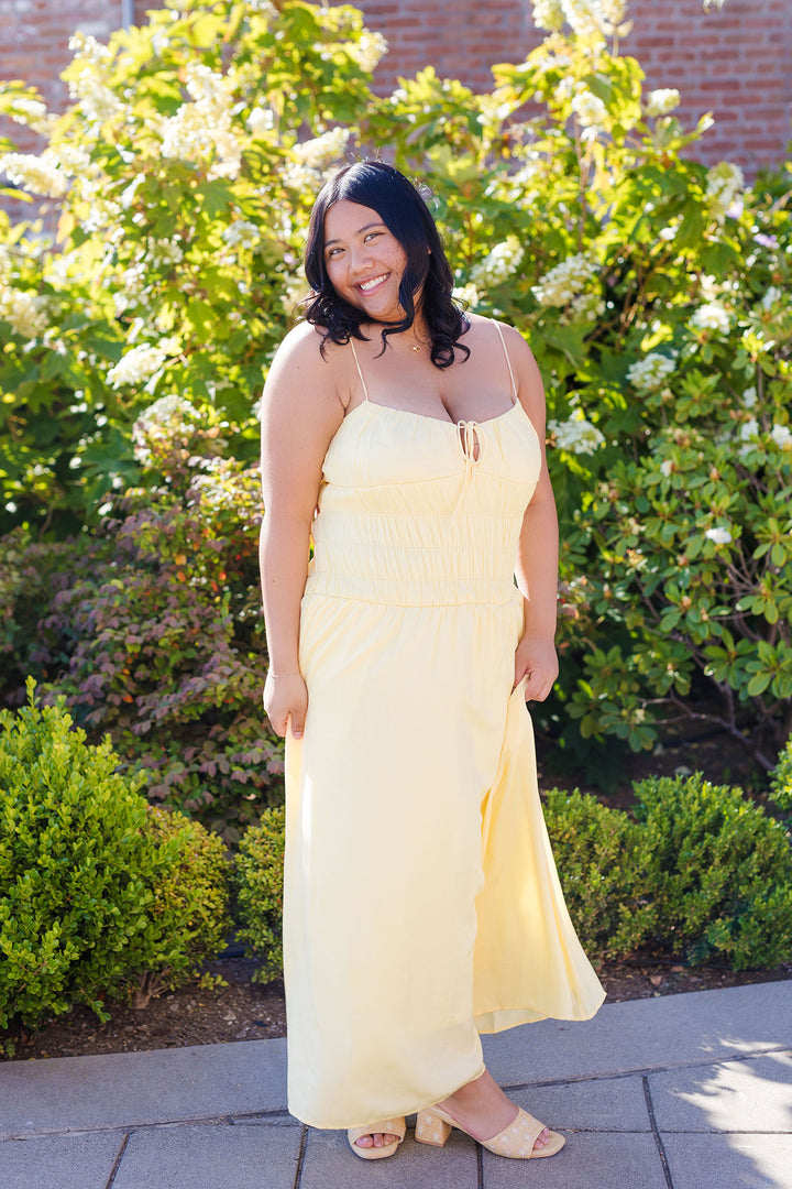 The Mellow Yellow Drop Waist Maxi Dress