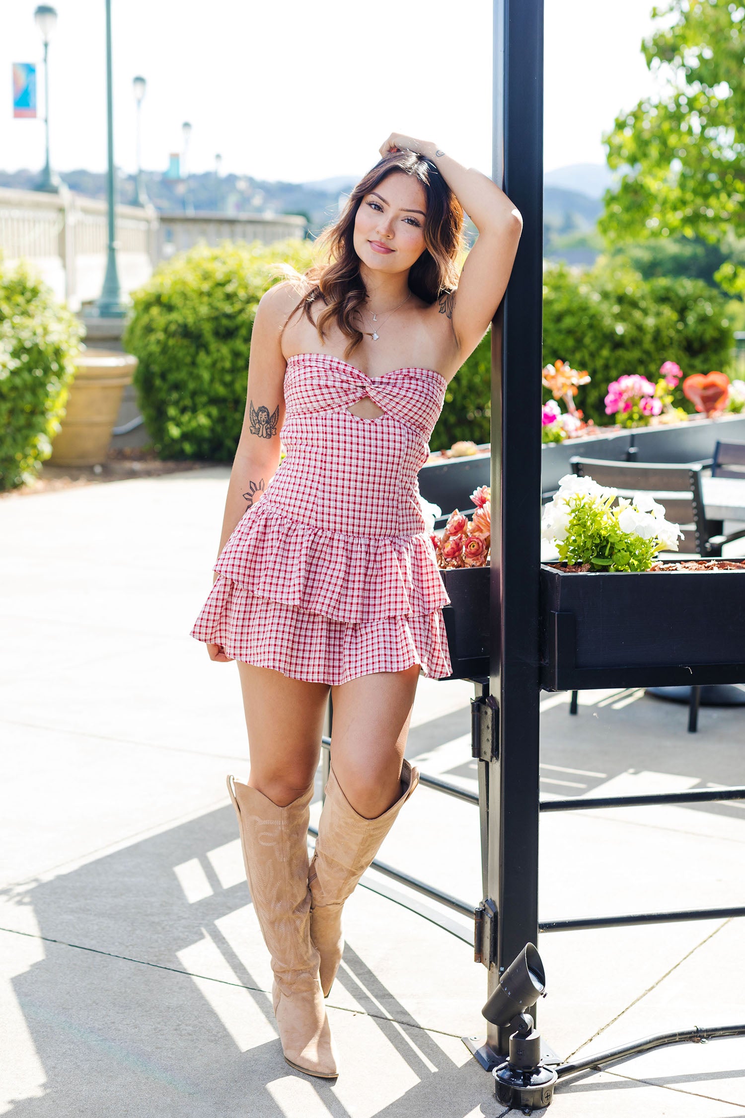 The Lucy Loo Red Gingham Mini Dress – Shoppe Twelve