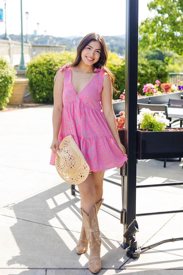 The Picnic Date Gingham Mini Dress