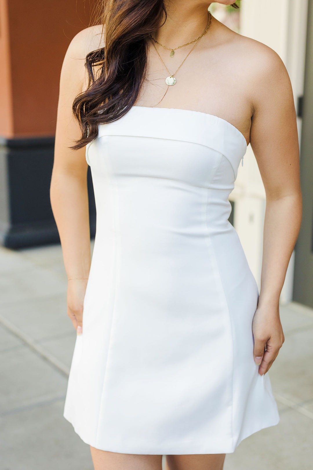 The Almost To The Alter White Bow Back Mini Dress