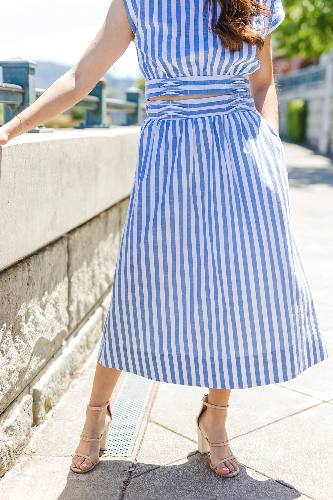 The Memory Lane Striped Midi Skirt