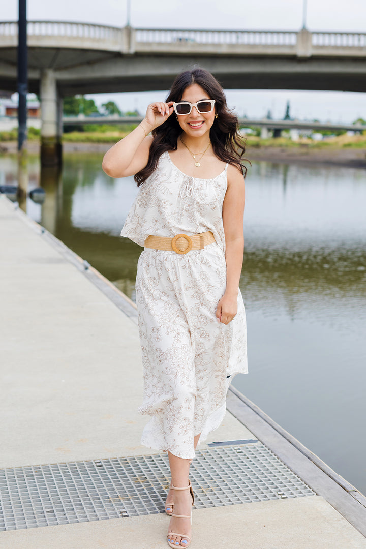 The Bloom Service Floral Print Midi Skirt